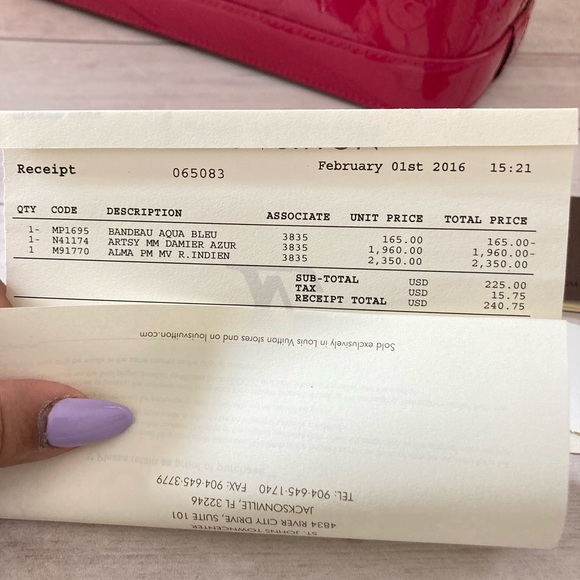 ❣️SOLD LV Alma Vernis PM Rose Indien - Picture 13 of 16